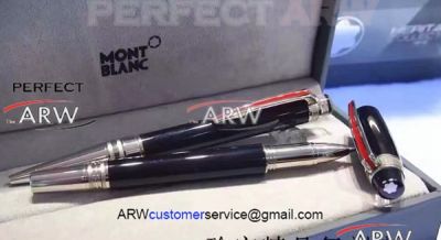 Perfect Replica AAA Mont blanc Starwalker Pen Black Barrel Red Clip Rollerball